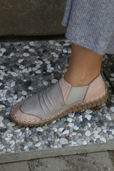 İNZE AYAKKABI Powder Gray Genuine Leather Casual - Model Name Sophia