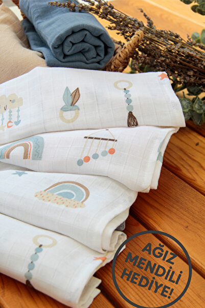 Claria&Nest 100% قطن |   غطاء وبطانية قماش الموسلين للأطفال |   نمط أذن الأرن...