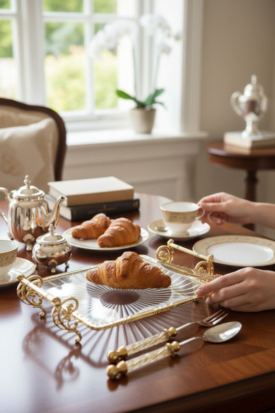 ROY KING KARE 25*25 CM KULPLU SUNUM TABAK GOLD