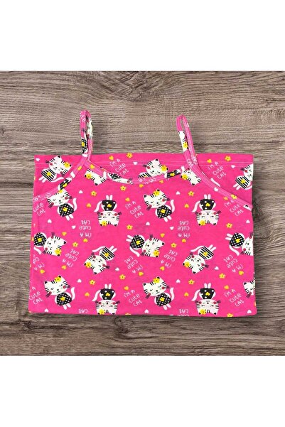 ESTA STORE Pink Cat Print Tank Top with Straps