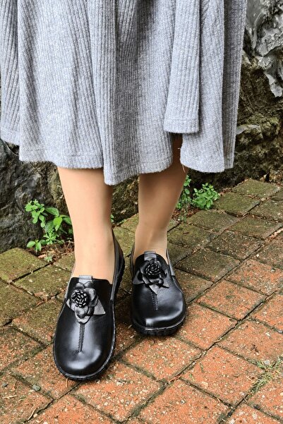 İNZE AYAKKABI Black Gray Leather Casual Shoes Model Name: Baku