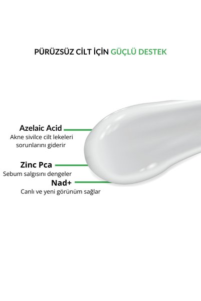 DermoNad Akne Karşıtı Nemlendirici Krem 50 ml ( Azelaic asit , Zinc Pca ,NAD+ )
