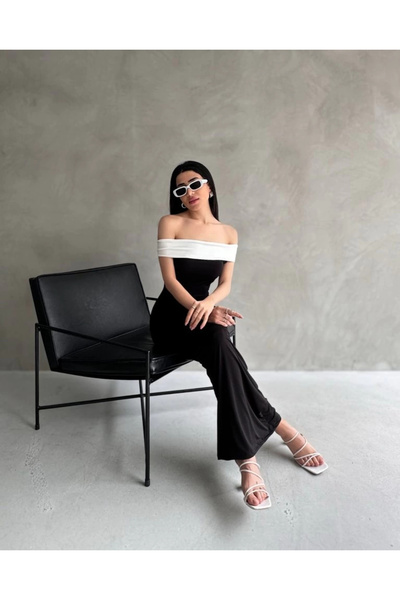 Cbm Γυναικείο φόρεμα με γιακά Madonna Maxi μήκους