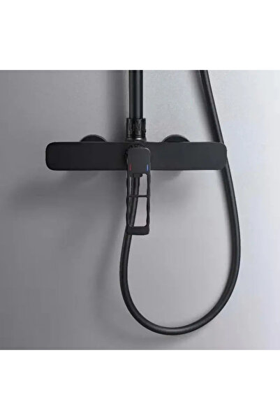 KORMAN TECHNIK Shower Column, Sanitary Brass, Black, 9710 H