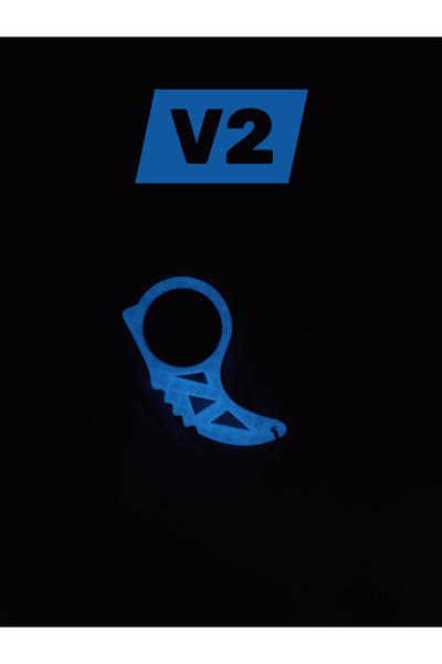 ALFA3D V2-6804-2Rs Is in Power! 3D Premium Neon Blue Color Keyrambit Keychain