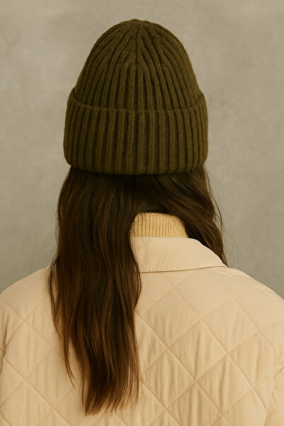 Külah Women's Wool Beret Khaki