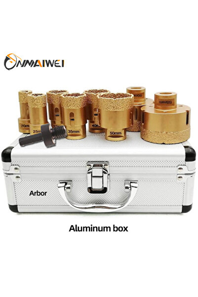 onmaiwei مجموعة رؤوس مثقاب ألمنيوم M14 من 9 قطع لطحن الحجر والجرانيت والزجاج والرخام والخزف