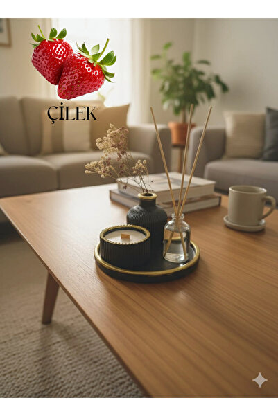 crafts tasarım atölyesi ÇİLEK KOKULU MUM VE ODA PARFÜMÜ