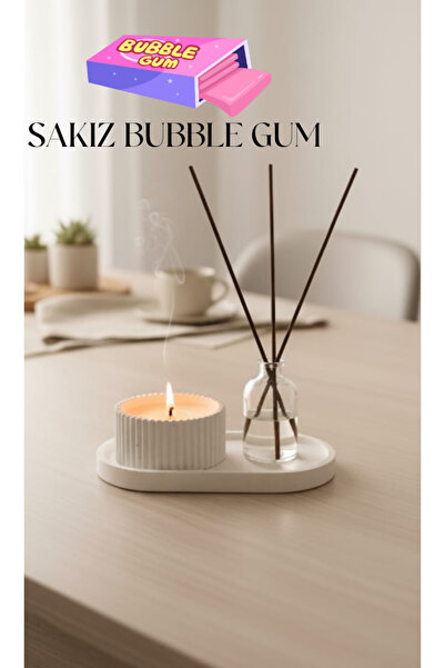 crafts tasarım atölyesi SAKIZ BUBBLE GUM KOKULU MUM VE ODA PARFÜMÜ