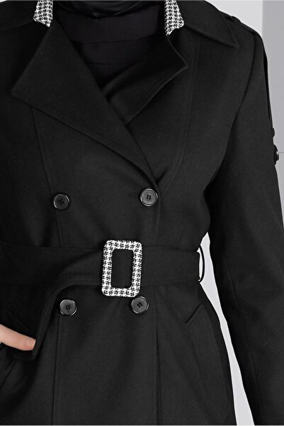 Alvina KAZAYAĞI DESEN DETAYLI DÜĞMELİ TRENÇKOT 10680