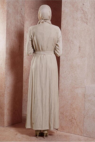 Alvina Belted Striped Buttoned Glitter 10589