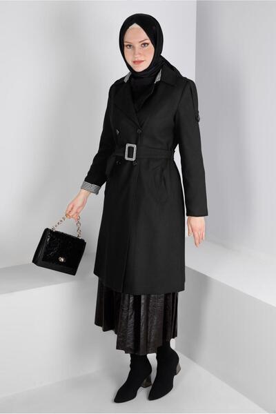 Alvina KAZAYAĞI DESEN DETAYLI DÜĞMELİ TRENÇKOT 10680