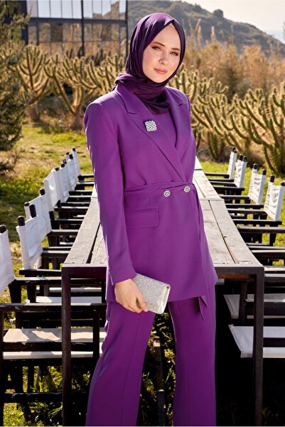 Alvina BROŞ DETAYLI PANTOLONLU TAKIM 30444