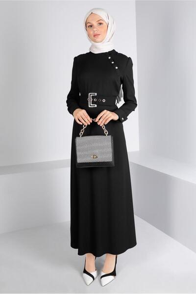 Alvina KEMERLİ DÜĞMELİ ELBİSE 43382
