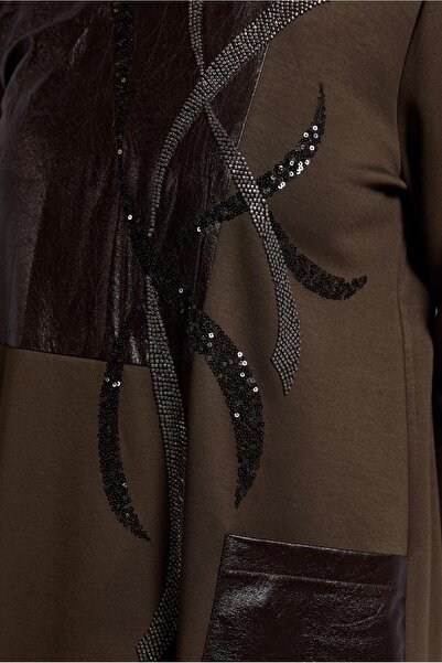 Alvina 45058 Μοντέλο Φόρεμα Hijab - Πέτρα εμπριμέ