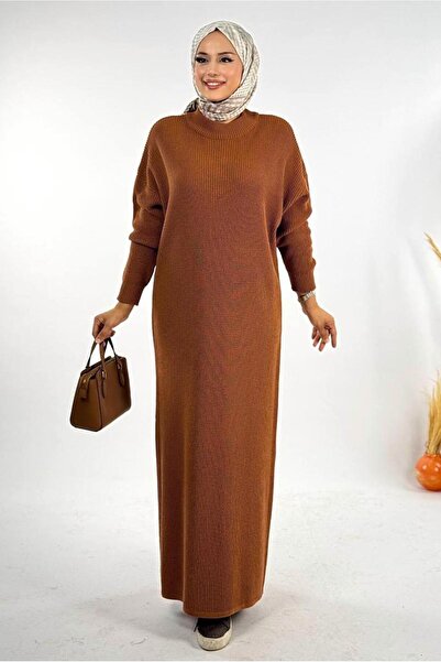 TRENDTESETTÜR KADIN TABA TRİKO ELBİSE T 00381