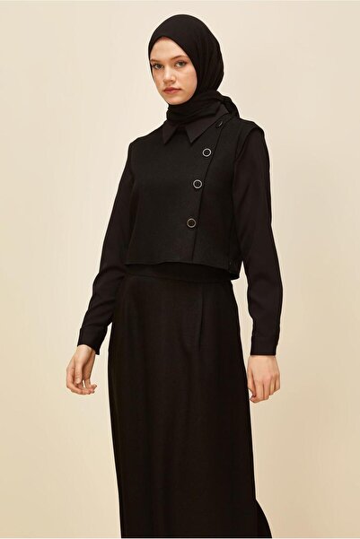 Alvina Button Detail Skirt Suit 46013