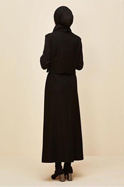 Alvina Button Detail Skirt Suit 46013