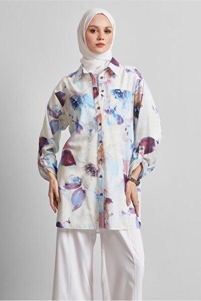 Alvina Patterned Shirt Tunic 44781