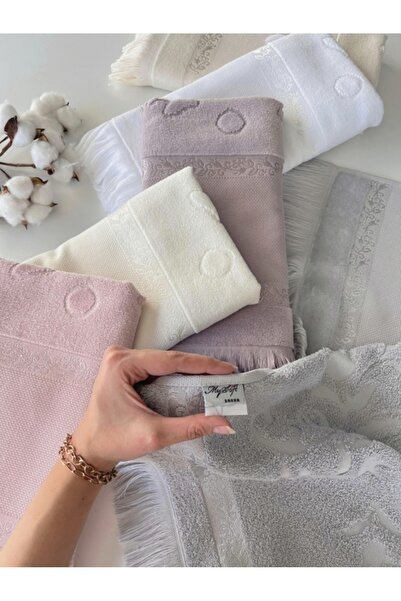 SARRA HOME Mysoft - Kapiçino - 50*90 Etamin Ve Kanaviçe İşlemelik Havlu