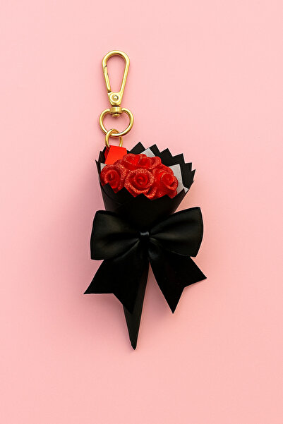 VİBE Solmayan Mini Gül Buketi Anahtarlık Ölümsüz Hediye