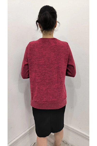 ARONA MDB Γυναικεία μακρυμάνικη μπλούζα διπλό πέτο με λεπτομέρεια με μανίκια και λεπτομέρεια στο περίβλημα της φούστας