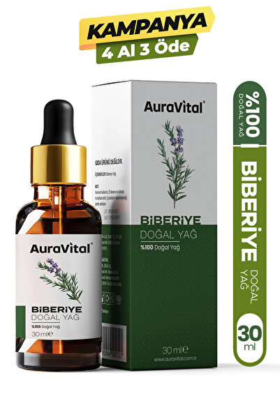 AuraVital Biberiye Yağı %100 Saf ve Doğal 30 Ml