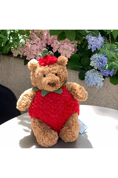 Choice مقاس واحد كما هو موضح دب بني مبدع يرتدي قلب أحمر دمية دب محشوة جميلة د...