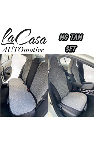 la casa Husa de scaun din in, ergonomică, anti-transpirație, compatibilă cu scaunul MG F1 - pernă (7 bucăți) GRI