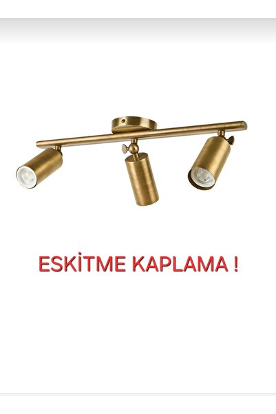 Bozyaka Aydınlatma Zenta 3'lü Dekoratif Eskitme Kaplama Hareketli Duvar Aplik (GÜNIŞIĞI LED AMPULLER DAHİLDİR!!!)