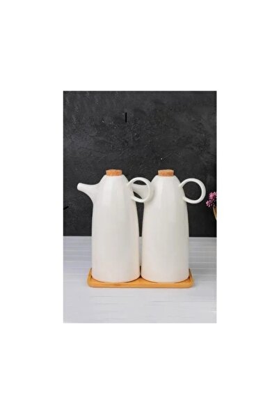 Decovio 2'li Porselen 1000ml Yağlık Sirkelik (2'li Yağdanlık Seti)