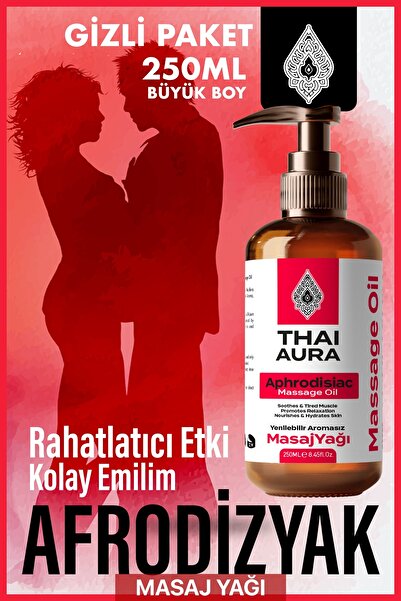 Thaialura Thai Aura Yenilebilir Isıtıcı Masaj Yağı 250ml - Aromaterapi Destekli Özel Formül Afro Dizyak Etkili