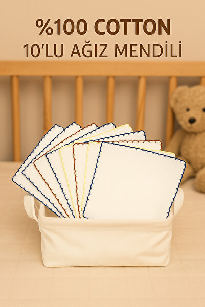 Pico Baby Cotton 10 Pack Baby Boy Mouth Wipes 20X20