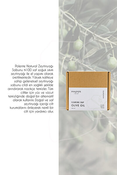 Polente Natural %100 Saf Zeytinyağı Sabunu - Kastil Sabunu (110 gr)
