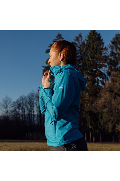 NORTHFINDER Women's waterproof multisport jacket stowable 2L NORTHKIT darkcoral