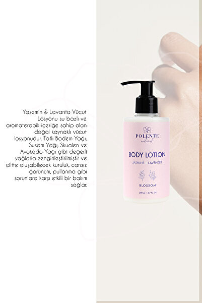 Polente Natural Vücut Losyonu - Yasemin & Lavanta (200 ML)