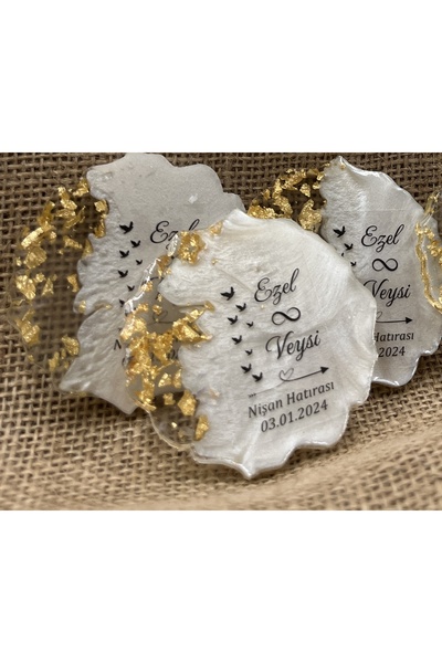 Uğur efendi şekerleme Epoksi Magnet 25 Adet Nikah Magneti Nişan Magneti Kına ...