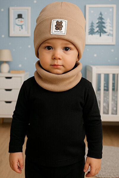 enes baby esnek kaşkorse çift kat etiket detaylı bere boyunluk 2 li set