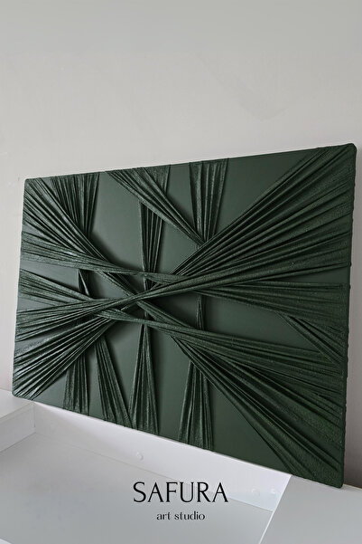 Safura Art Studio Dokulu Tablo – El Yapımı 3 Boyutlu Minimalist Tuval, Modern...