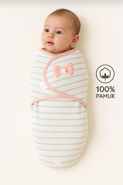 Mimocan 0-4 Ay Bebek İçin %100 Pamuk Kundak, Cırt Cırtlı, Yumuşak Penye Kumaş...