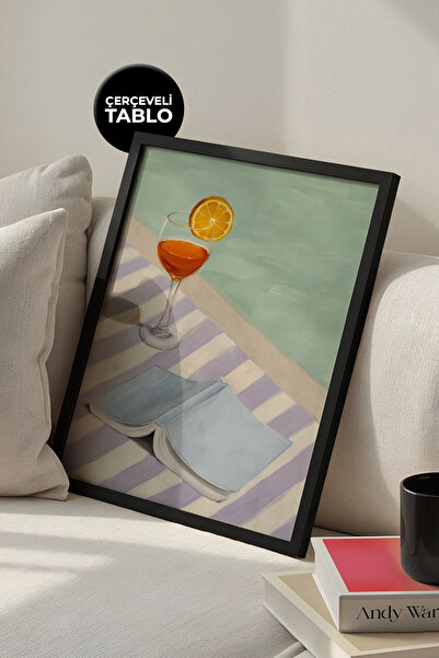 House Gorgeous Pictură înrămată, bucătărie, colț de bar, efect de acuarelă, c...