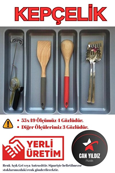 CAN YILDIZ PLASTİK Çekmece içi Düzenleyici Kepçelik Mobilya Aksesuarları Kaşı...