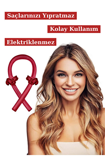 Lotravia Set de coafat fără căldură Satin Hair Sausage Set de ondulatori pent...