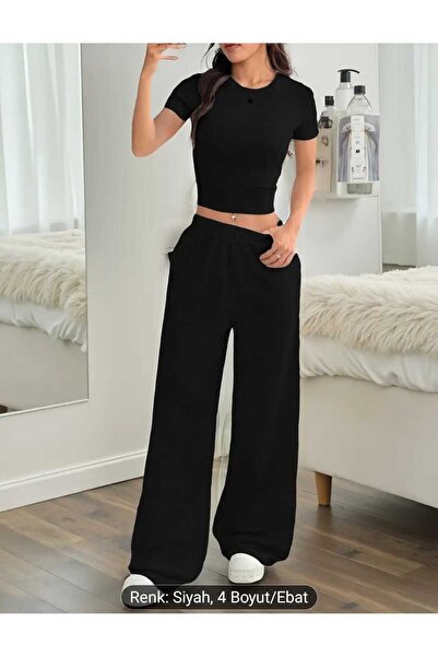 modlux Summer Women's Black Oversized Plus Size Sportswear Quality Loose Fit ...