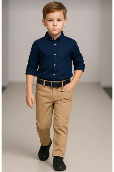 asiltr Düz kesim pamuklu pantolon Ayarlanabilir Bel