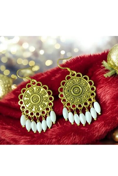 Birtakı'm Şeyler Sedef Taşlı El Yapımı Küpe