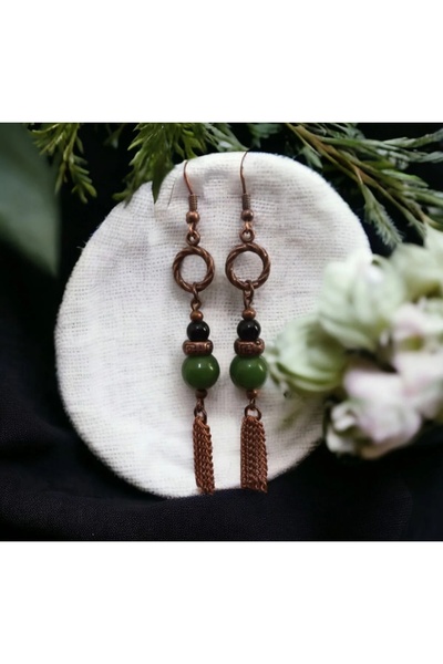 Birtakı'm Şeyler أقراط مصنوعة يدوياً من الحجر الطبيعي