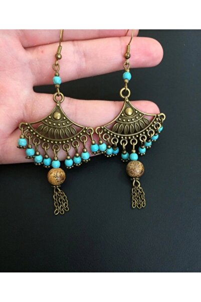 Birtakı'm Şeyler أقراط أصلية مصنوعة يدويًا من الحجر الطبيعي