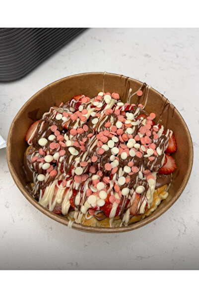 GOTURUVE Waffle Kutusu Kraft Yuvarlak 32 oz 200 Adet