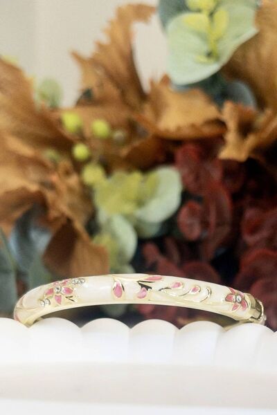 Petalia Çiçekli Mine Kelepçe Bilezik